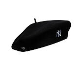 Womens Beret New Era - MLB Wool Script Beret - NY Yankees - Black