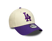 Kids Cap New Era - MLB League Essential 9FORTY - LA Dodgers - Cream / Purple