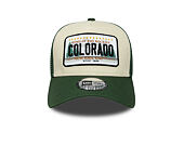 Cap New Era - Branded Licence Plate 9FORTY A-Frame Trucker - Cilantro Green / Stone