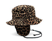 Bucket Hat Kangol - Interlock Earfap Bucket - Leopard Tan