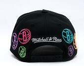 Cap Mitchell & Ness - NBA 404 Club Neon Pro Snapback - Brooklyn Nets - Black