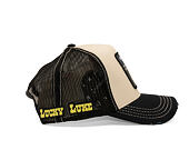 Cap Capslab - Lucky Luke Trucker - Gun Twirl Distressed Patch - Cream / Black