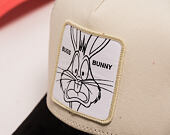 Cap Capslab - Looney Tunes Trucker - Bugs Bunny Line Art Suede Visor - Off White / Black