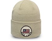 New Era Flagged Out Cuff Knit Stone Winter Beanie