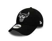 New Era 9FORTY NBA Essential outline Chicago Bulls Strapback Black Cap