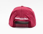 Mitchell & Ness Pinscript Redline Snapback Branded Burgundy / White Cap