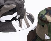 New Era Patterned Tapered Woodland Camo Bucket Hat
