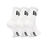 New Era Flag Crew 3Pack White Socks