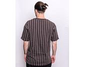 New Era Oversized Pinstripe Tee Brown / Off White
