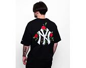 New Era MLB Floral Graphic Oversized Tee New York Yankees Black / Optic White T-Shirt
