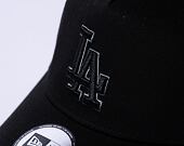 New Era 9FORTY Trucker MLB Black on Black Team Logo Los Angeles Dodgers Snapback Cap