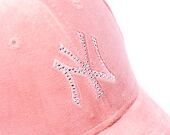 Dámská Kšiltovka New Era - 9FORTY Womens MLB Velour Diamante - NY Yankees - Pink