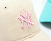 Dámská Kšiltovka New Era - MLB Contrast Stitch 9TWENTY - NY Yankees - Cream / Pink
