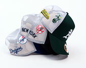 Kšiltovka New Era - MLB Mesh Patch 9FORTY Trucker - Oakland Athletics - Dark Green