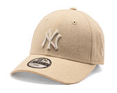 Dětská Kšiltovka New Era - MLB Linen 9FORTY - NY Yankees - Stone / White