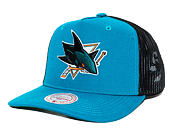 Kšiltovka Mitchell & Ness - NHL Tremor Trucker - San Jose Sharks - Teal