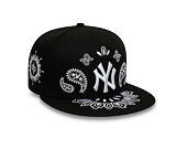 Kšiltovka New Era - MLB Paisley Bandana 59FIFTY - NY Yankees - Black