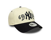 Kšiltovka New Era - MLB Paisley Bandana 9FORTY A-Frame - NY Yankees - Cream / Navy