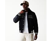 Bunda New Era - Hooded Varsity Jacket - Black