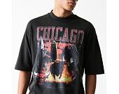 Triko New Era - NBA Washed Graphic Tee - Chicago Bulls - Black