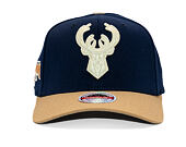 Kšiltovka Mitchell & Ness - Sand Storm Classic Red - Milwaukee Bucks - Navy/Sand