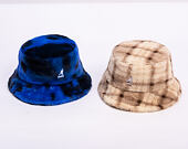 Kangol - Faux Fur Bucket - Beige Multi Plaid