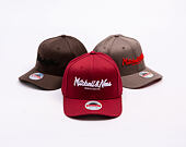 Mitchell & Ness Pinscript Redline Snapback Branded Burgundy / White Cap
