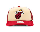 Kšiltovka Mitchell & Ness - NBA Vintage Block Trucker - Miami Heat - Cream