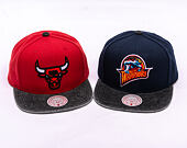 Kšiltovka Mitchell & Ness - NBA Denim Patchwork - Chicago Bulls - Red