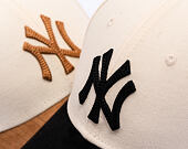 Womens Cap New Era - MLB Faux Suede 9FORTY - NY Yankees - Cream / Black