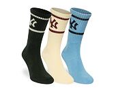 Socks New Era - MLB Crew Socks 3pk - NY Yankees - Green / Cream / Blue