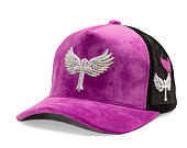 Kšiltovka Reflection Luxury Velvet Rhinostones Grape Purple