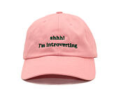 8by8 Dadcap - "shhh! I'm introverting" - Baby Pink/Green