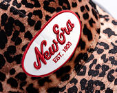 Womens Cap New Era - Branded Leopard 9FORTY M-CROWN Trucker - Camel