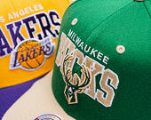 Cap Mitchell & Ness - NBA Team Arch Snapback - Milwaukee Bucks - Green / Beige