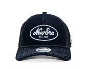 Womens Cap New Era - Branded Denim Oval Logo 9FORTY M-CROWN A-Frame Trucker - Navy