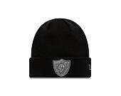 Beanie New Era - NFL Metallic Beanie Medium Knit - Las Vegas Raiders - Black
