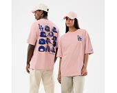 Tee New Era - MLB Cap Graphic Oversized Tee - LA Dodgers - Pink Rouge