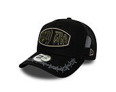 Cap New Era - Branded Distressed Patch 9FORTY A-Frame Trucker - Black