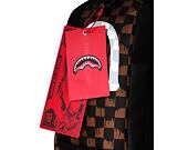 Backpack Sprayground - Brown And Cream Drip Check Shark Backpack