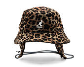 Bucket Hat Kangol - Interlock Earfap Bucket - Leopard Tan
