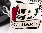 Cap Ed Hardy - Unisex Live Fast Love Hard 5 Panel Trucker Cap - White