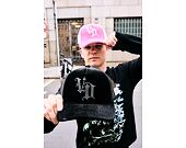 Womens Cap Von Dutch - Baseball - Velvet Rhinestone Logo - White / Pink