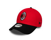 Kids Cap New Era - Contrast Stitch 9FORTY - AC MILAN - Scarlet