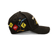 Cap Capslab - Looney Tunes Baseball Cap - Wile E. Coyote Caution Distressed - Black