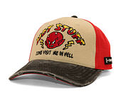 Cap Capslab - Hot Stuff Trucker - Come Visit Me In Hell Distressed - Sand / Red