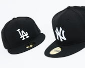 New Era 59FIFTY MLB Basic Los Angeles Dodgers Fitted Black / White Cap