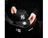 New Era 9FORTY Womens MLB Essential New York Yankees Strapback Black / Optic White Womens Cap