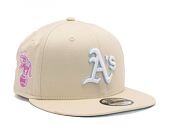 Kšiltovka New Era 9FIFTY MLB Pastel Patch Oakland Athletics Light Cream / White