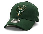 Kšiltovka New Era 9FORTY NBA Team Side Patch Milwaukee Bucks Mountain Pine Green / Black